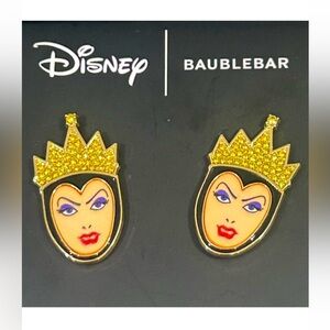Disney nwt BaubleBar evil Queen Earrings - Gold and Purple